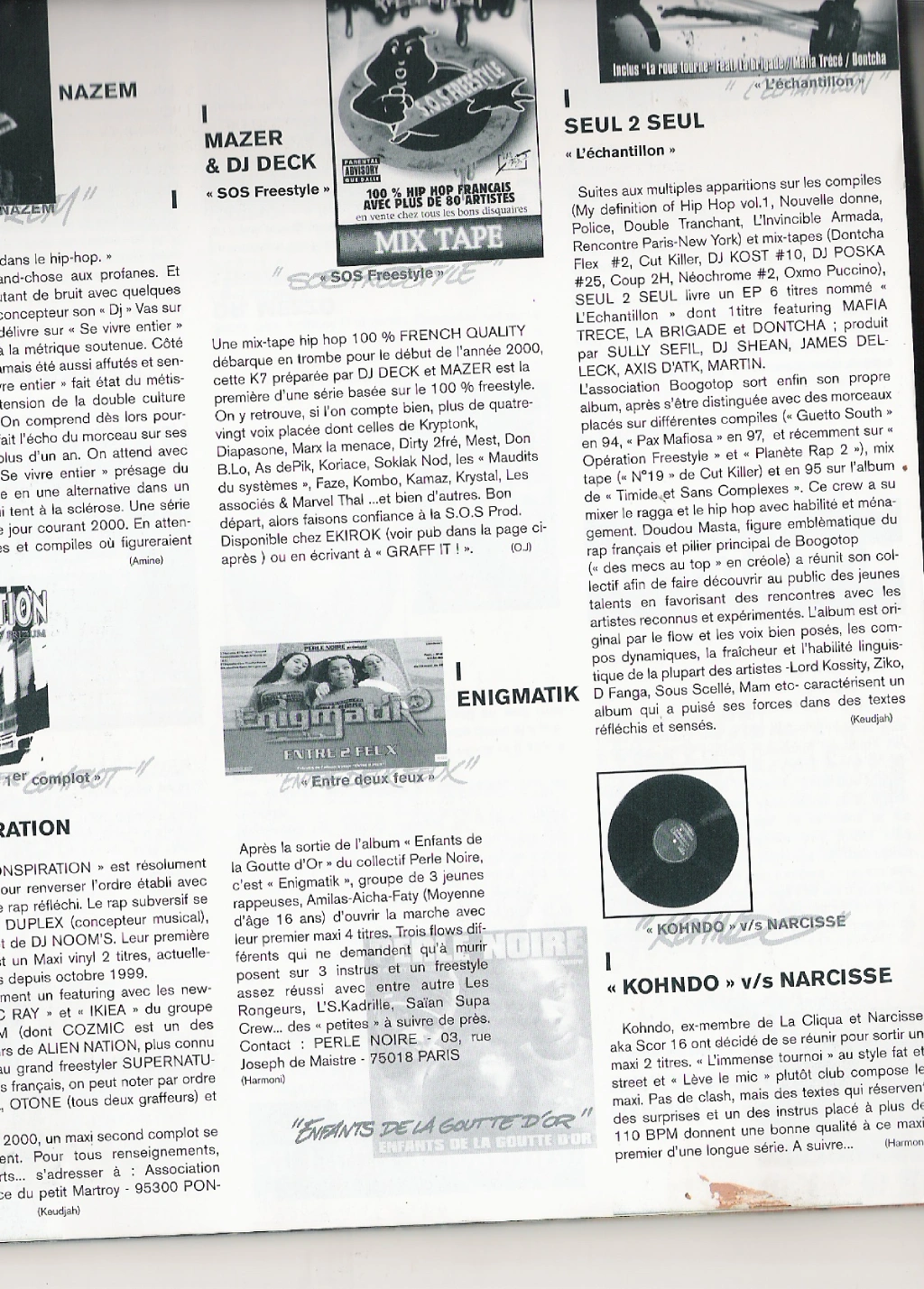 ENIGMATIK ARTICLE MAXI ENTRE 2 FEUX