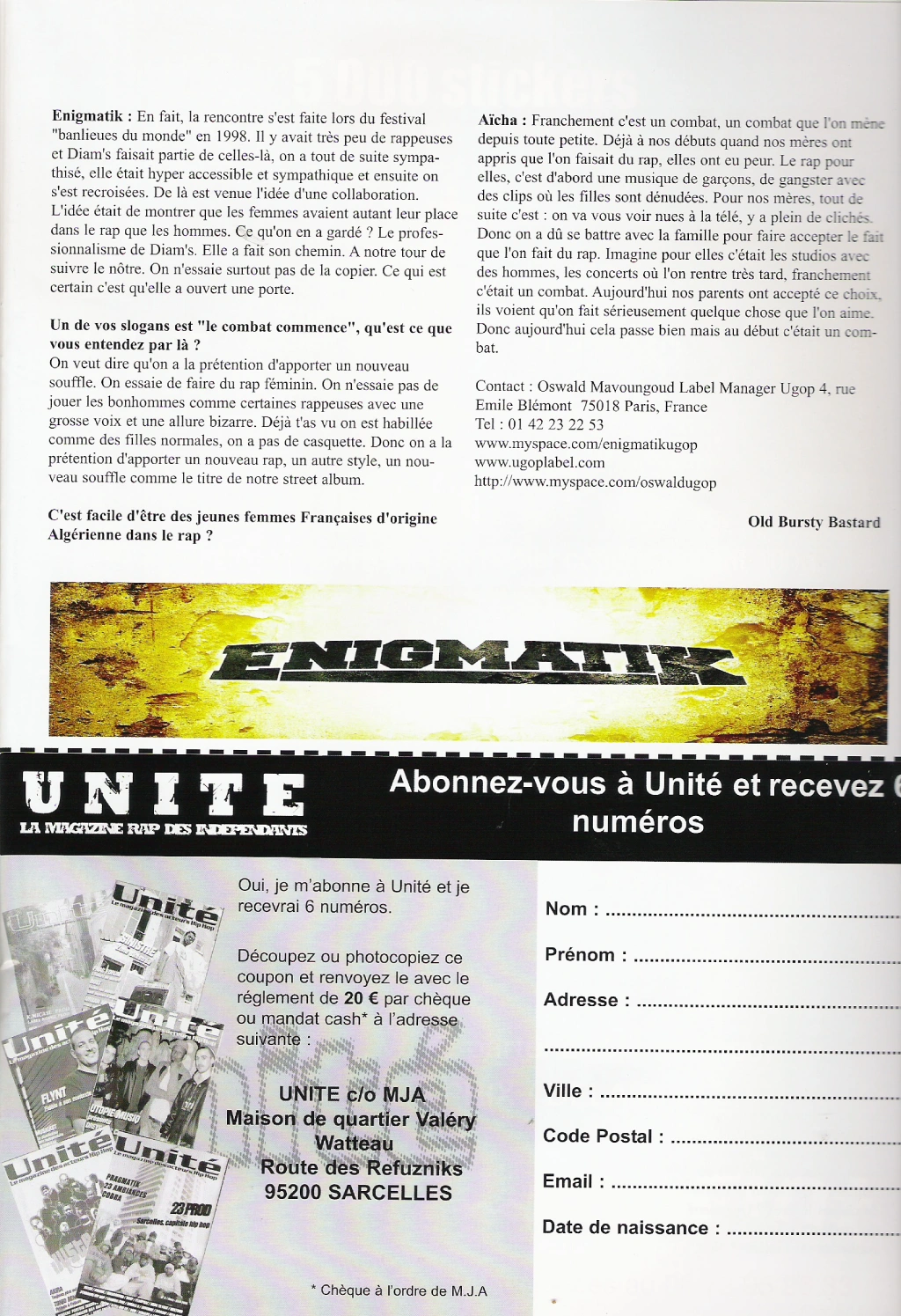 UNITe MAGAZINE ENIGMATIK PAGE 2
